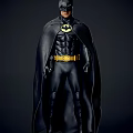 Batman Statue Front And Back View With Cape Yellow Belt And Bat Symbol