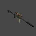 Tactical Rifle With Mounted Scope Detachable Magazine And Ergonomic Design Features