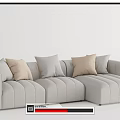 Modern Corner Sofa Modular Multiplayer Sofa Multiplayer Sofa 3d model