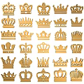 Decorative Wooden Crown Shaped Wall Decor with Intricate Patterns for Home Interior