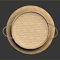 Handwoven Natural Straw Storage Basket With Dual Handles For Home Organizing
