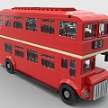 LEGO toy blocks double-decker bus bus bus transport 3d model