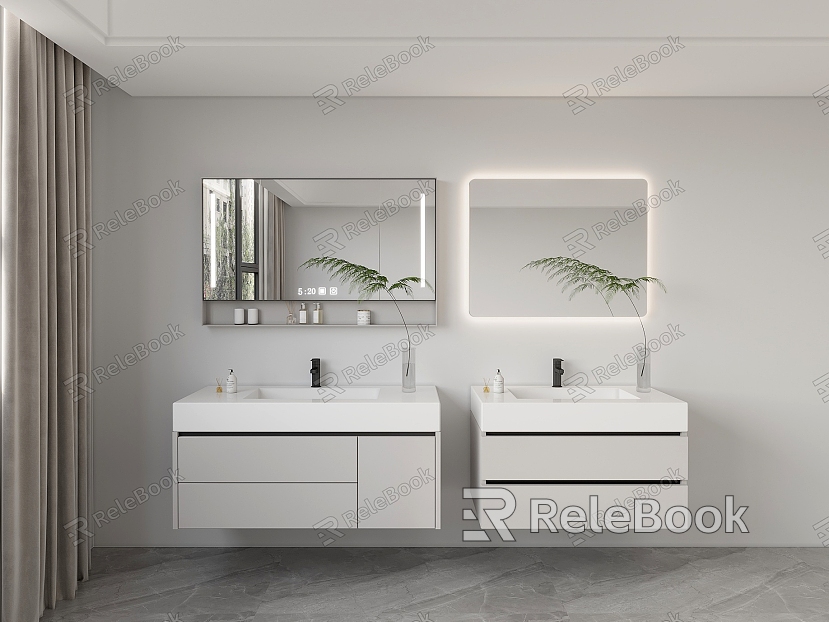 modern sink bathroom cabinet model