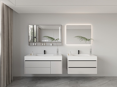 modern sink bathroom cabinet 3d model