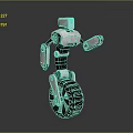 Industrial Robot Single Wheel Robot Double Wheel Robot Assistant Small Robot 3d model