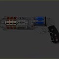 Futuristic Sci Fi Gun Wielded By Character Against Alien Creatures 3d model