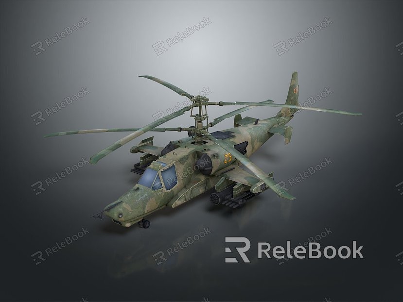 Modern helicopter Russian helicopter gunship helicopter model