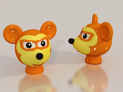 Cartoon mouse head beauty Chen animal character modeling sketch ornaments IP character tide play beauty Chen doll 3d model