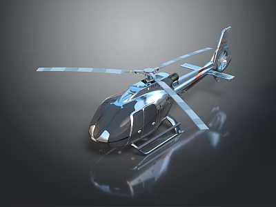 Modern Helicopter Civil Helicopter 3d model