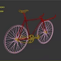 Vintage Teal Bicycle With Brown Leather Seat And Spoked Wheels Design
