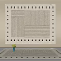 Geometric Pattern Square Carpet With Black White Lines And Border Design