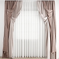 Modern Curtain Curtain Blinds Roman Window Curtain Fabric 3d model