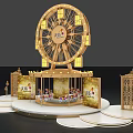 Tianhong Themed Event Stage With Decorative Ferris Wheel And Pavilion Lights