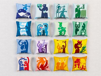 Modern Pillow Home Cotton Linen Pillow Beauty Chen Cartoon Ornaments model