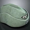 Green Wool Hat With Eagle Badge And Insignia For Daily Life Use