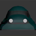 Futuristic Sleek Teal Transparent Concept Car With Smooth Aerodynamic Body Design