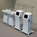 Commercial Equipment Units with Digital Screens Transparent Covers and Mobile Bases