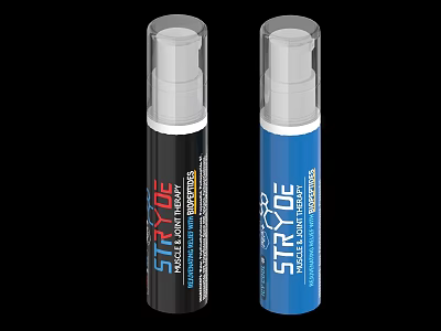Style Hair Fiber Thickening Spray in Black and Blue Bottles for Daily Hair Care 3d model