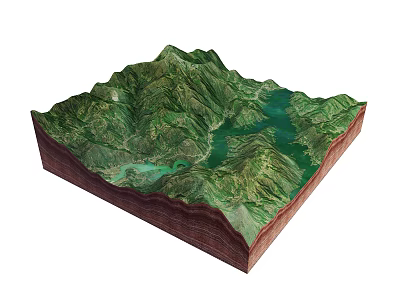 mountain terrain 3d model