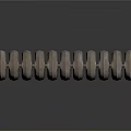 Household Appliance Metal Spring With Silver Texture And Reflective Surface