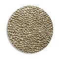 Circular Wall Decor with Textured Surface Golden Metallic Finish Modern Home Interior Decoration