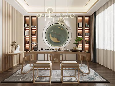 New Chinese Style Study 3d model