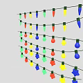 Colorful Decorative String Lights With Round And Star Shaped Bulbs For Festival Decor