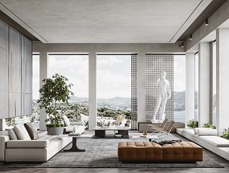 modern living room 3d model