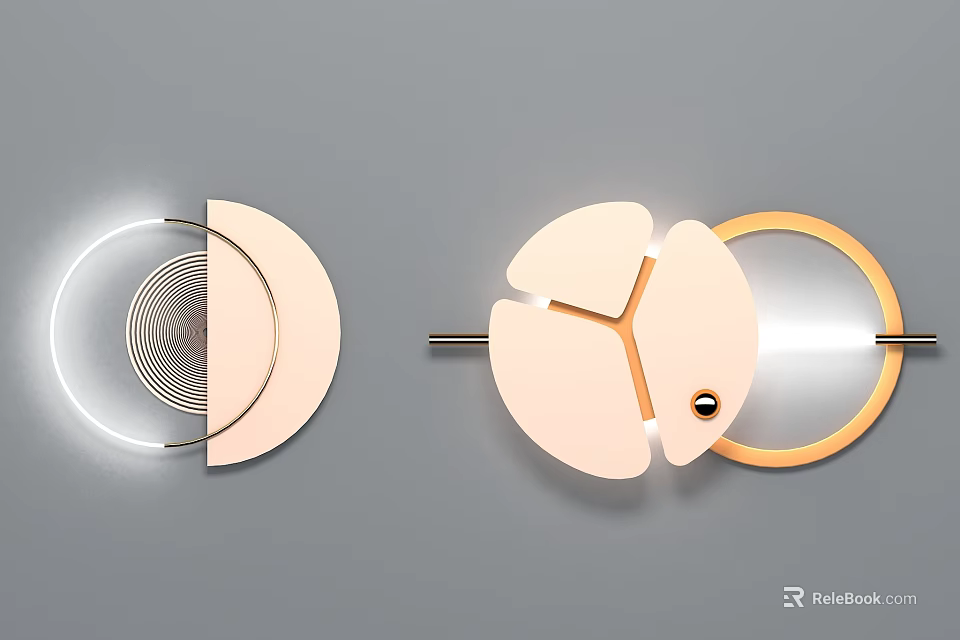 Modern Wall Sconces Design With Geometric Shapes For Minimalist Spaces 3d model