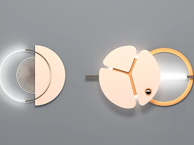 Modern Wall Sconces Design With Geometric Shapes For Minimalist Spaces 3d model