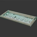 Vintage Computer Keyboard With Ivory And Green Key Design And Classic Layout
