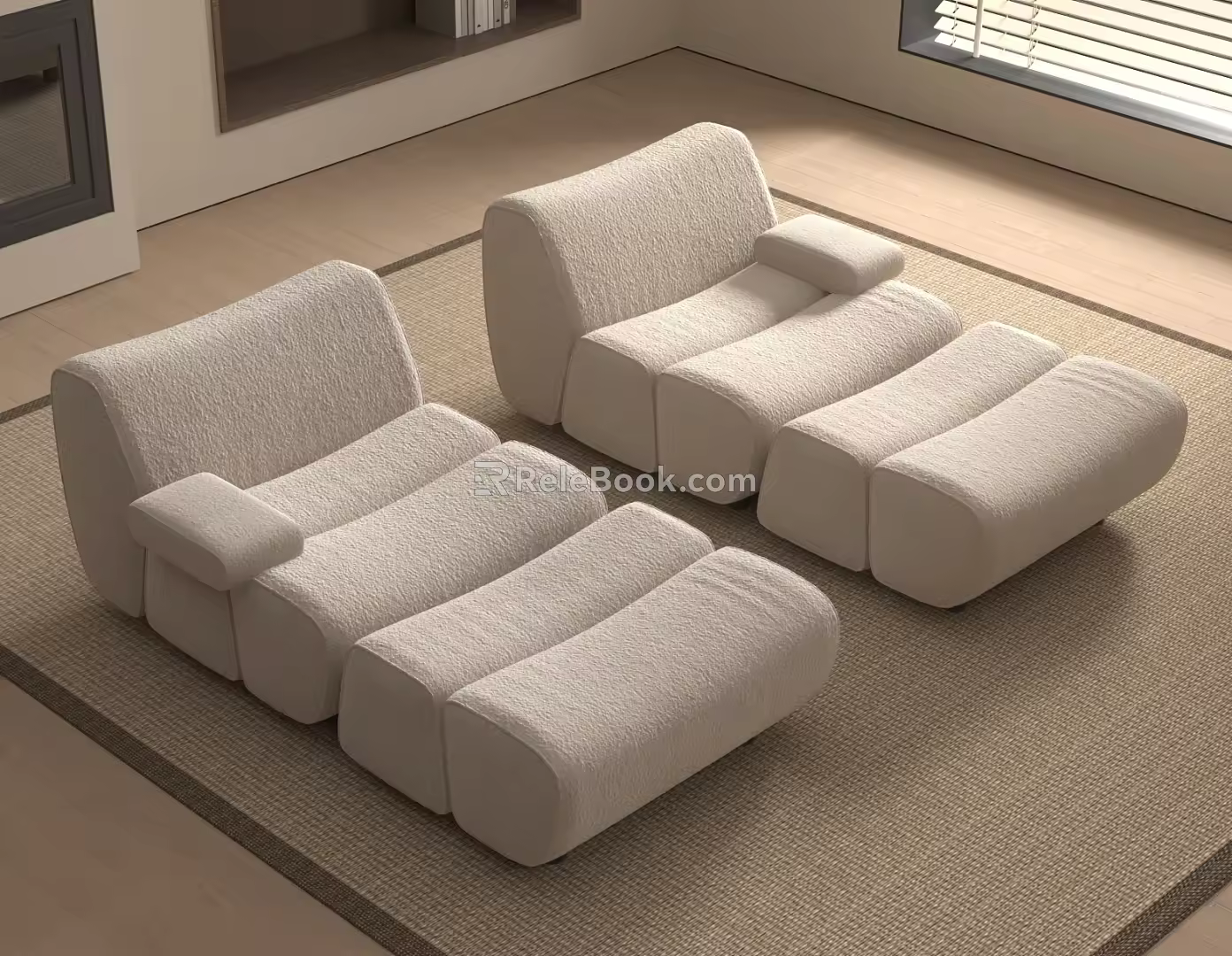 Modern Lazy Sofa Casual Sofa Single Sofa 3d model