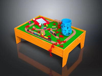 Battlefield Sand Table Sand Table Science Fiction Table Cyber Table Wooden Table Long Table Square Table Long Wooden Table 3d model