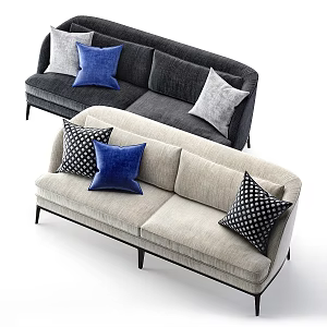 Modern Leisure Sofa Modern Leisure Sofa Living Room Sofa Double Sofa Simple Home Furniture Pillow 3d model