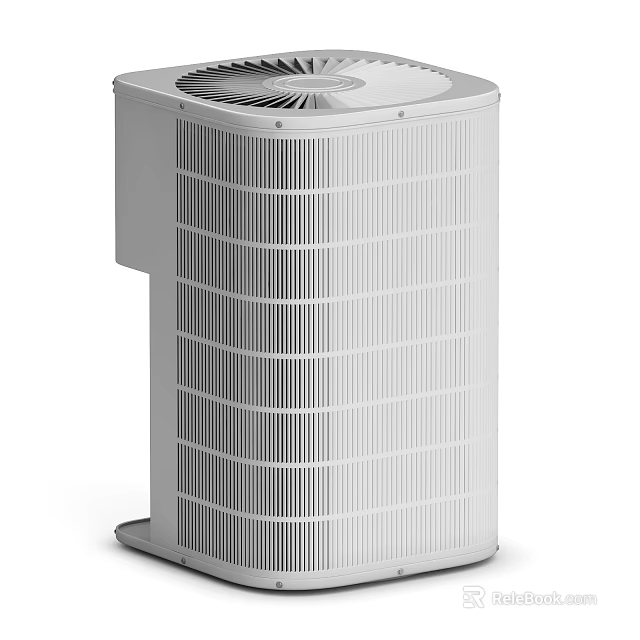White Tower Air Cooler Fan With Efficient Cooling And Grille Panels For Home Use 3d model 