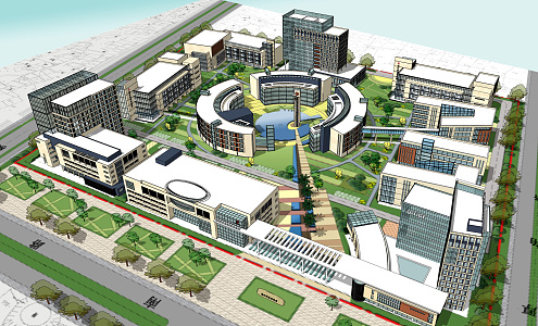 Modern Industrial Park Zhenjiang Science and Technology Park 3d model