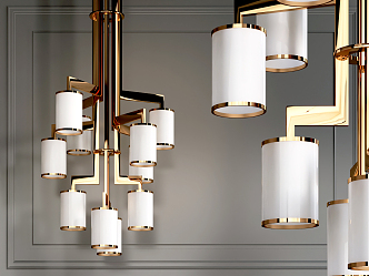 Light Luxury Chandelier Simple Chandelier 3d model