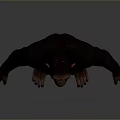 High Quality 3D Chimpanzee Model Showcasing Muscular Details And Natural Standing Position
