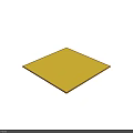 Decorative square yellow screen with geometric pattern composed of triangles 3d model