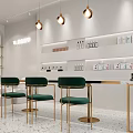 Modern Beauty Hair Salon Interior With Reception Desk Comfortable Chair Decorative Flowers And Product Shelves