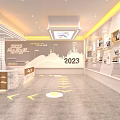 Modern Bubble Tea Shop Interior Design With Counter Menu Board And 2023 Decorations