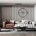 Modern sofa coffee table combination 3d model
