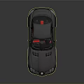 Black Sports Car with Red Interior Sleek Body Design and Shiny Wheels on Reflective Surface
