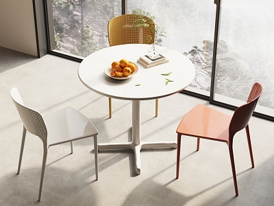 Modern Leisure Table and Chair Negotiation Table and Chair Dining Table and Chair Table and Chair Combination model