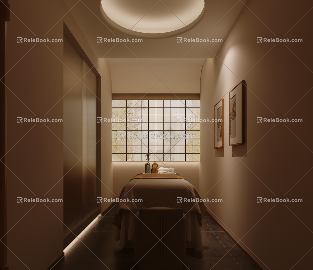 Modern new Chinese beauty salon-Ji beauty salon beauty spa therapy room massage room 3d model