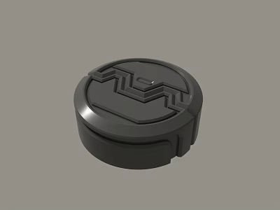 Black Circular 3D Model With Intricate Geometric Surface Design Details 3d model