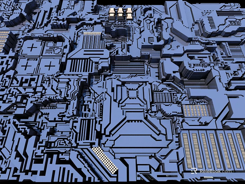High Precision Industrial Equipment With Complex Mechanical Components And Engineering Structure 3d model