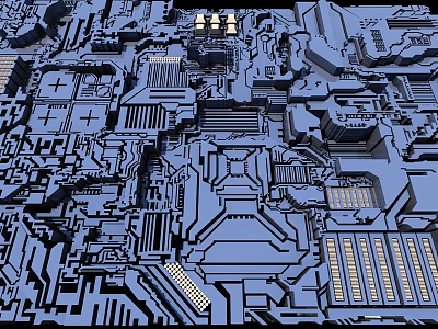 High Precision Industrial Equipment With Complex Mechanical Components And Engineering Structure 3d model