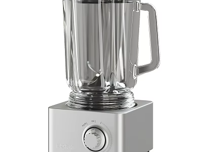 Modern Stainless Steel Blender with Transparent Jar and Control Knob for Daily Kitchen Use 3d model