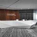 Modern reception desk 3d model